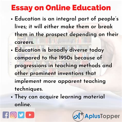 Online education essay